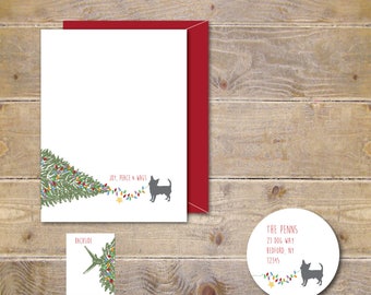 Dog Christmas Cards, Holiday Card Set, Dogs, Dog Stationery, Dog Cards, Christmas Cards Dogs, Pets, Family Cards