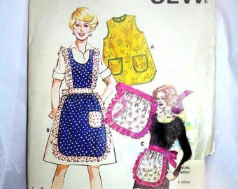 VINTAGE - Kwik Sew Pattern 610 - aprons and smock apron