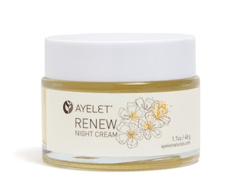 Night Cell Renewing Cream| Face Cream Hyaluronic Acid| Replenishing Face Cream| Décolletage Cream| Sensitive Skin Care| Moisture Cream