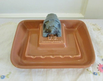 U.S. SYNCROGEAR cigar ashtray, made in California