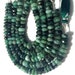 AAA quality Emerald faceted rondelle loose gemstone beads 8"inch strand , emerald necklace