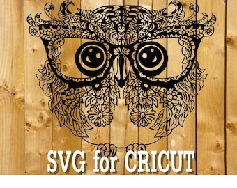 Owl mandala svg / zentangle owl svg / intricate svg file / cricut design svg / mandala animal / zentangle for cricut / mandala for cricut