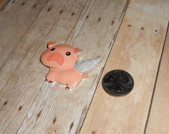 When Pigs Fly Needleminder // Flying Pig Needle Minder // Pig with Wings Minders // Cross Stitch // Embroidery // Sewing // Quilting // DMC