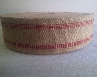 Red Jute Webbing - By The Yard