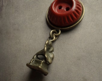 Victorian Phonograph and Vintage Button Necklace - The Dulcet Tones
