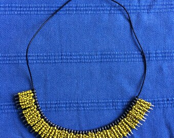 Beaded Safety Pin Necklace