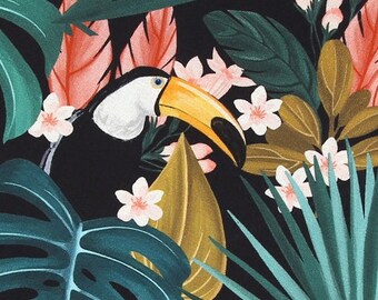 hello toucan - bird pattern / 20s Cotton fabric