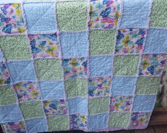 twin flannel rag quilt