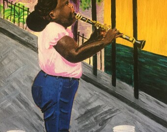 New Orleans Jazz Clarinet Print