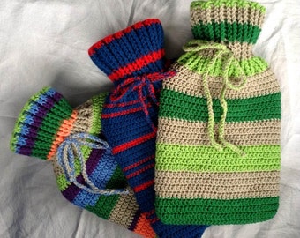 Crochet Hot Water Bottle Cover Pattern