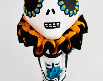 Day of the Dead - Skelly Mixed Media - Dia de los Muertos - Skelly Figurine