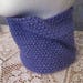 Textured Neck Warmer in Purple Merino/Cashmere