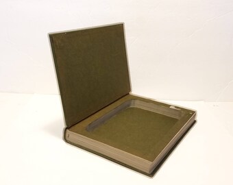 Hollow Book Safe The Horizon Cook Book Cookbook Cloth Bound vintage Secret Compartment Hidden Security recipes box tried true