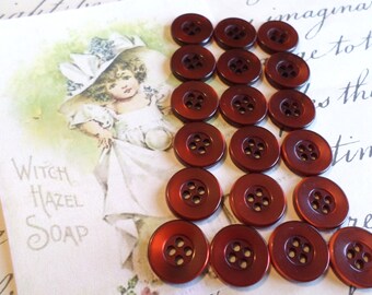 19 Copper/Rust Vintage Buttons 9/16 Inch for Sewing Crafts Scrapbooking Cardmaking Jewelry
