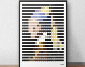 Girl With A Pearl Earring in Pantone colors