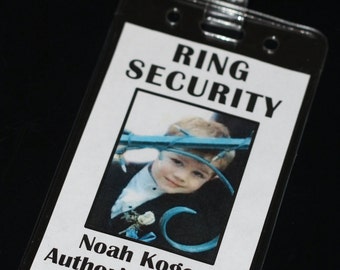 Ring Security, Secret Agent Badge, Ring Bearer, Bling Security Agent, Ringbearer, Wedding Security, Bride Security, Flower Girl Security