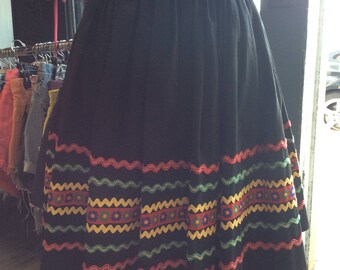 XXL Black Cotton Rick Rack Trim Skirt Ric Rac Patio 34 w