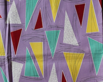 Fabric Barkcloth Triangles Panel