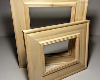 Wide Unfinished Wood Picture Frame, Raw Photo Frame, Frame Kit, Picture Frame Unfinished 3x5,5x7,8x10,9x9,12x12,12x14,16x20,17x20,20x24