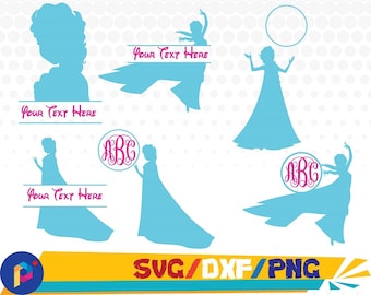 Elsa monogram svg,dxf,png/Elsa monogram clipart for Silhouette,Cricut,Design,Print and any more