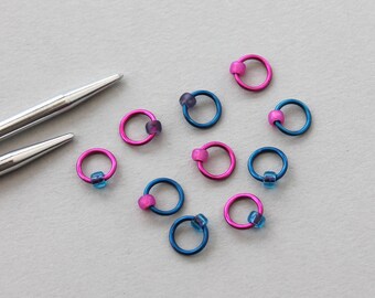 Stitch Markers - UNICORN - fabric ¬ions, knitting tools, knitting markers, RIGHT-O markers, knitting supplies, knitting accessory
