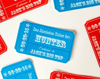 Carnival Party Tickets, Carnival Admission Tickets, Circus Party Tickets, Personalized Carnival Party Tickets, Instant Download