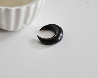 Moon natural black Horn pendant