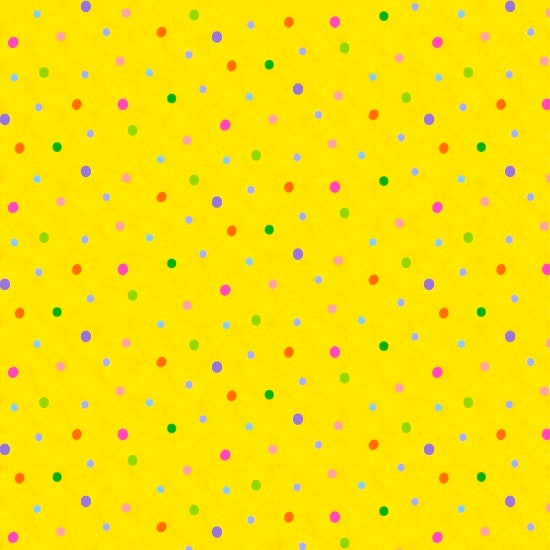 Rhyme Time Yellow Polka Dot Fabric / Dots on Yellow Look