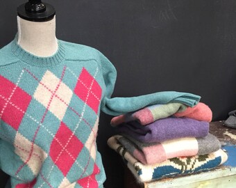 Vintage Patterned Wool Sweaters