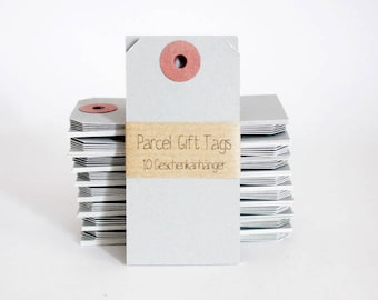 10 Gift Tags Manila - Gray