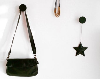 Modern Round Wall Hooks, Scandinavian Design, Black Wall Hook - Metalya
