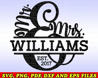 Download Mr Mrs Split Monogram Svg Split Monogram Svg Monogram Svg