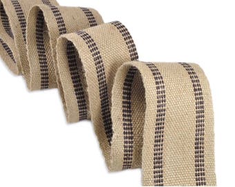BayTrim Premium Jute Webbing Black/Natural 3.5” wide