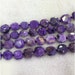 Natural Genuine Raw Mineral Purple Charoite Flat Square Cut Faceted Big Beads 14mm 15" 04350