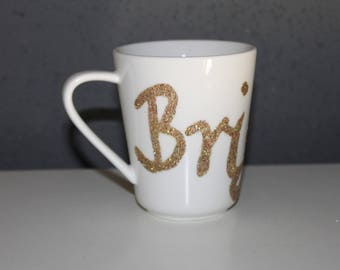 Porcelain coffee cup with name Brigitte