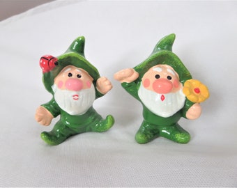 Vintage Napcoware Elf Figurine 2 Elves Japan Knome