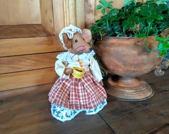 Primitive Mouse - Mouse - Rustic - Primitive - Spring - Decor - Spring Decor - Cloth Doll - Rustic - Farmhouse Decor - Spring Mouse - Faap -