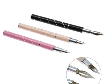Nail Art Dotting Pen with 8 Dotting Nibs Nail Art Drawing Painting Pen with Metallic Head Tips DIY Decoration Nail Art Tool Set