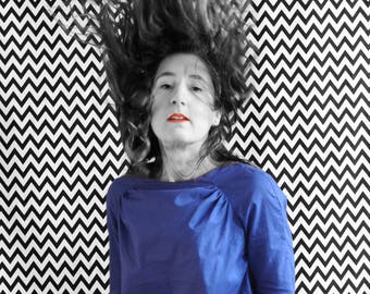 BLOUSE / / blue / / GERUSCHT / / organic organic fair trade