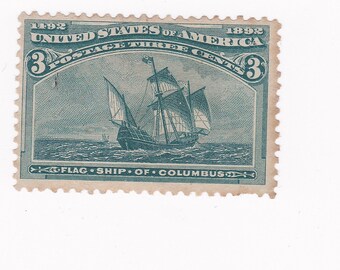 Unused 1893 Columbian 3 Cent US Postage Stamp