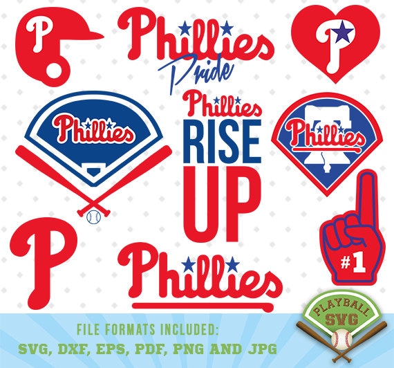 Philadelphia Phillies SVG files baseball designs contains