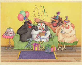 Chickens (Hen Party) Birthday Card