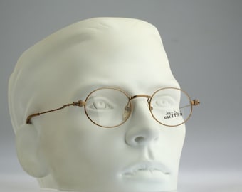Jean Paul Gaultier 55-6105, Vintage oval eyeglasses, 90s mens & women optical frame, rare and unique / NOS
