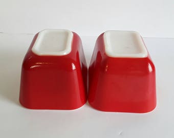 Pyrex Primary Red Refrigerator Dishes #501