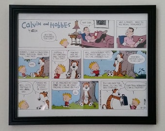 CALVIN and HOBBES Framed Calvin and Hobbes Hey Dad...remember your car?