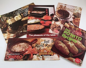 Recipe Books, Vintage, Nestle Toll House, Land O'Lakes Butter, Heluva Good, Folger's Coffee, Diamond Walnuts, 5 Booklets, Vintage Kitchen