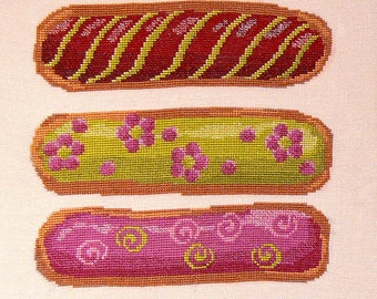 Pink embroidery on linen three lightning diagram