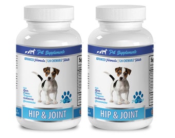 dog joint health - Hip & Joint Support - For Dogs - Chewable - dog chondroitin glucosamine - 2 Bottle (240 Chewable Tablets)