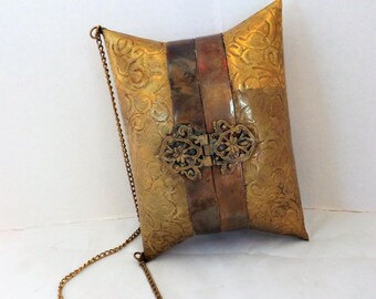 Art Deco Metal Pillow Purse