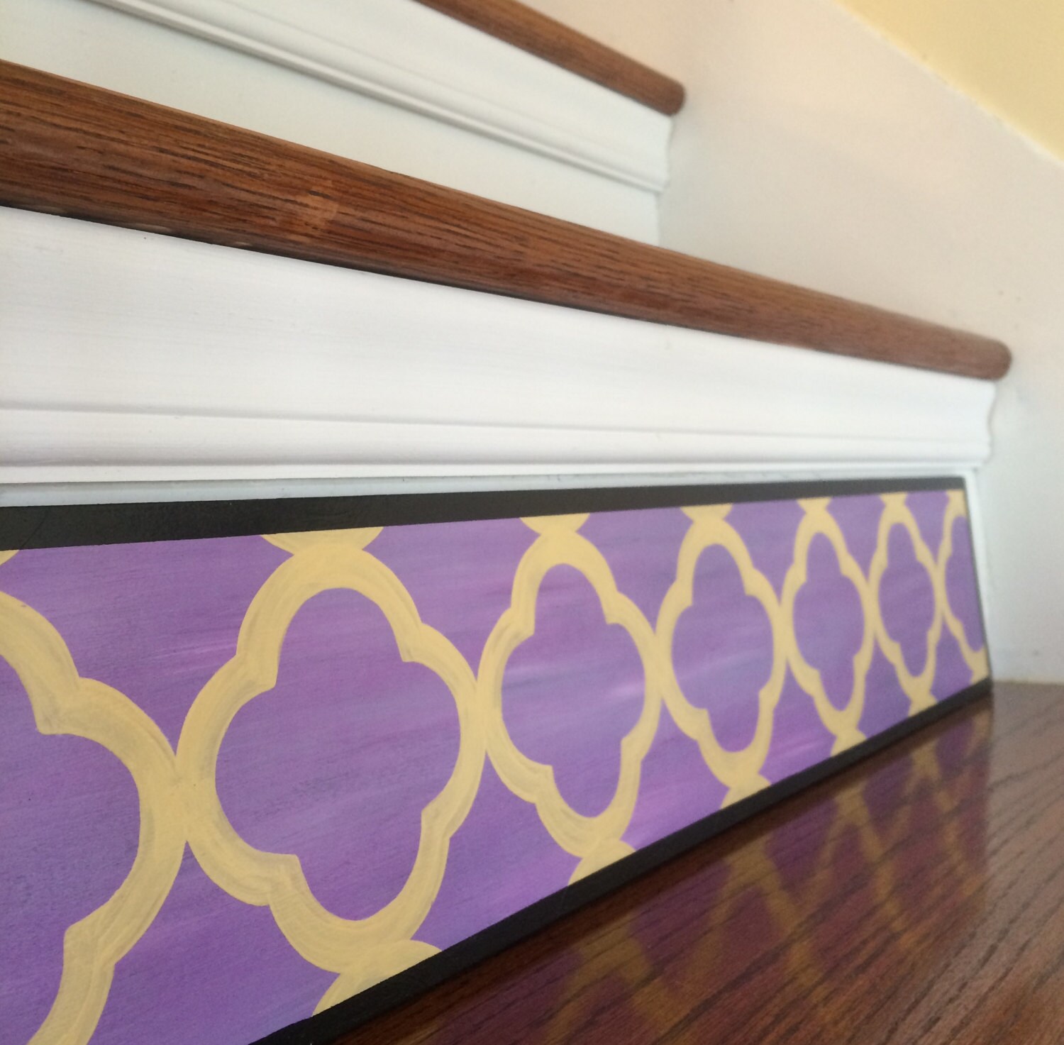 Stair Riser Alternative to Stair Stencils Vinyl Decals and